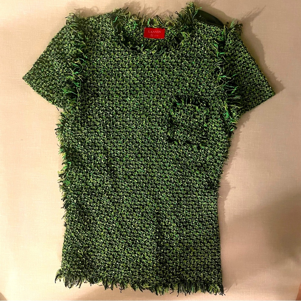 Lanvin ete 2012 green tweed set